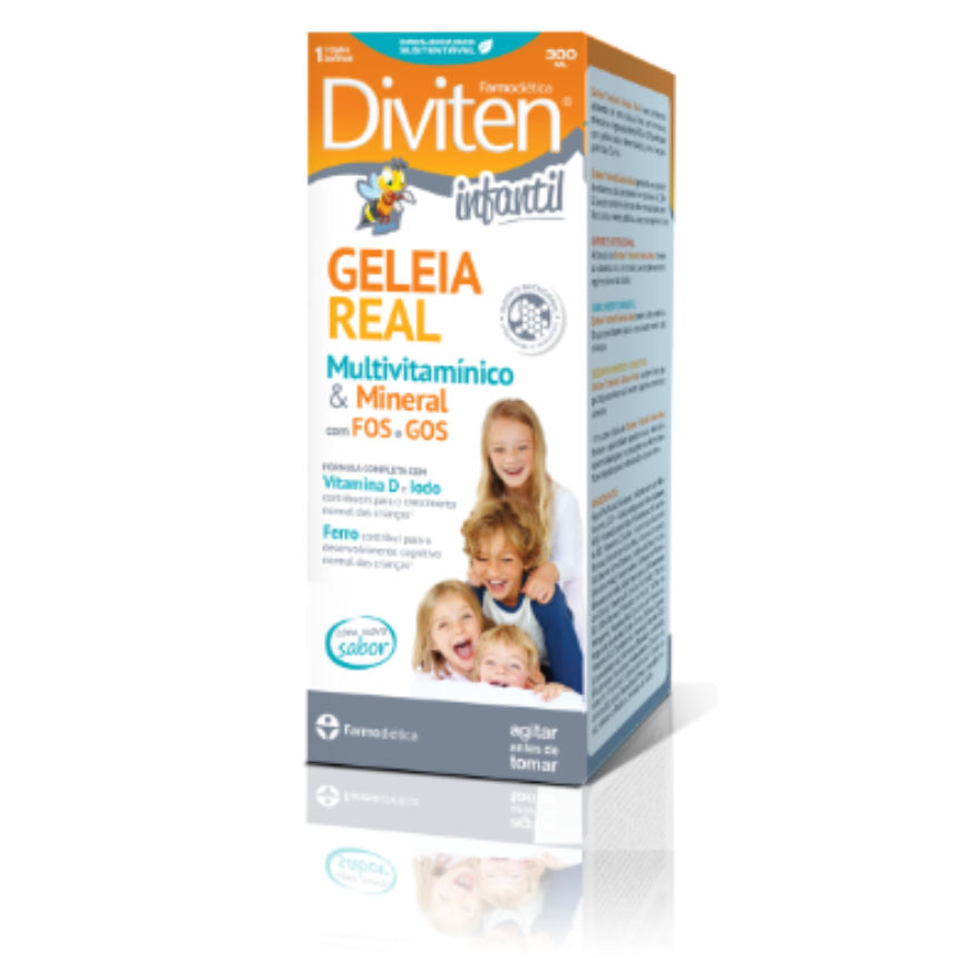 Cópia de Design sem nome - 2024-04-17T123225.546 Diviten Infantil Geleia Real | 300ml - Farmodiética - Image 1