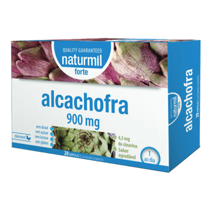 Cópia de Design sem nome (14) Alcachofra Forte 900mg | 20 Ampolas - Naturmil - Image 1