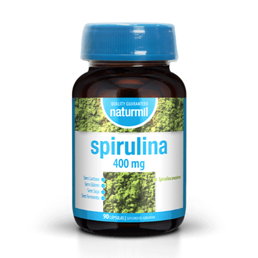 Cópia de Design sem nome - 2024-01-05T133238.075 Spirulina 400mg | 90 Cápsulas - Naturmil - Image 1