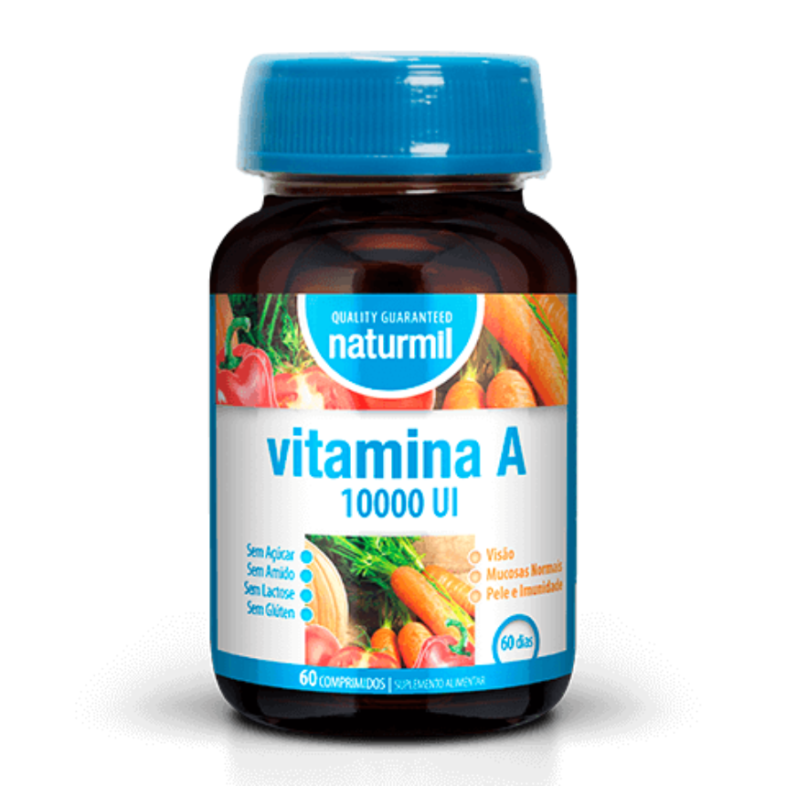 Cópia de Design sem nome - 2024-01-05T154419.089 Vitamina A 10000ui | 60 Comprimidos - Naturmil - Image 1