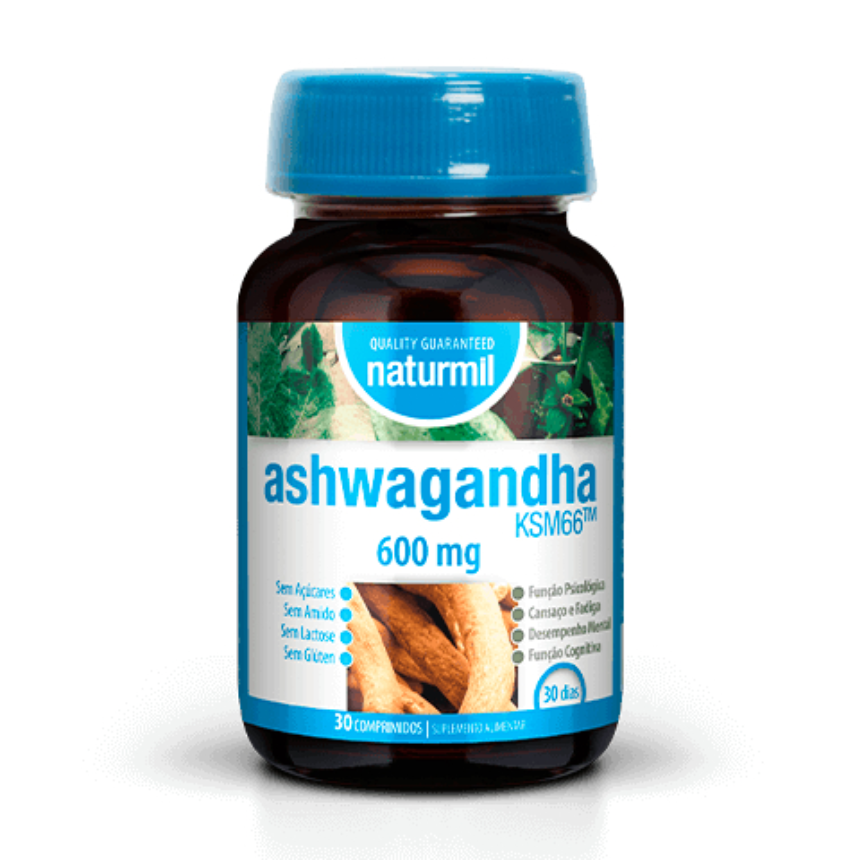 Cópia de Design sem nome (37) Ashwagandha 600mg | 30 comprimidos - Naturmil - Image 1