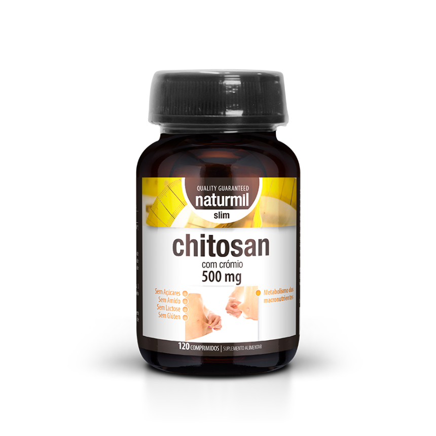 Cópia de Design sem nome (73) Chitosan Slim 500mg | 120 Comprimidos - Naturmil - Image 1
