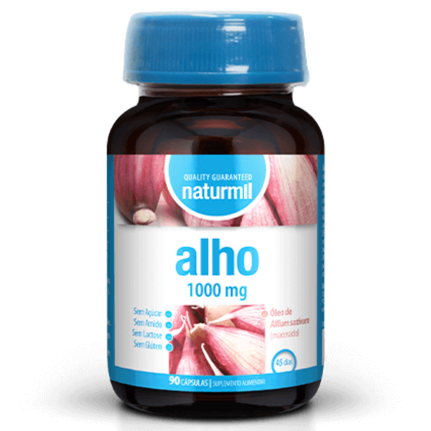 Design sem nome (34) Alho 1000mg | 90 Comprimidos - Naturmil - Image 1