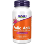 Ácido Fólico 800mcg + Vit. B12 | 250 Comprimidos - Now