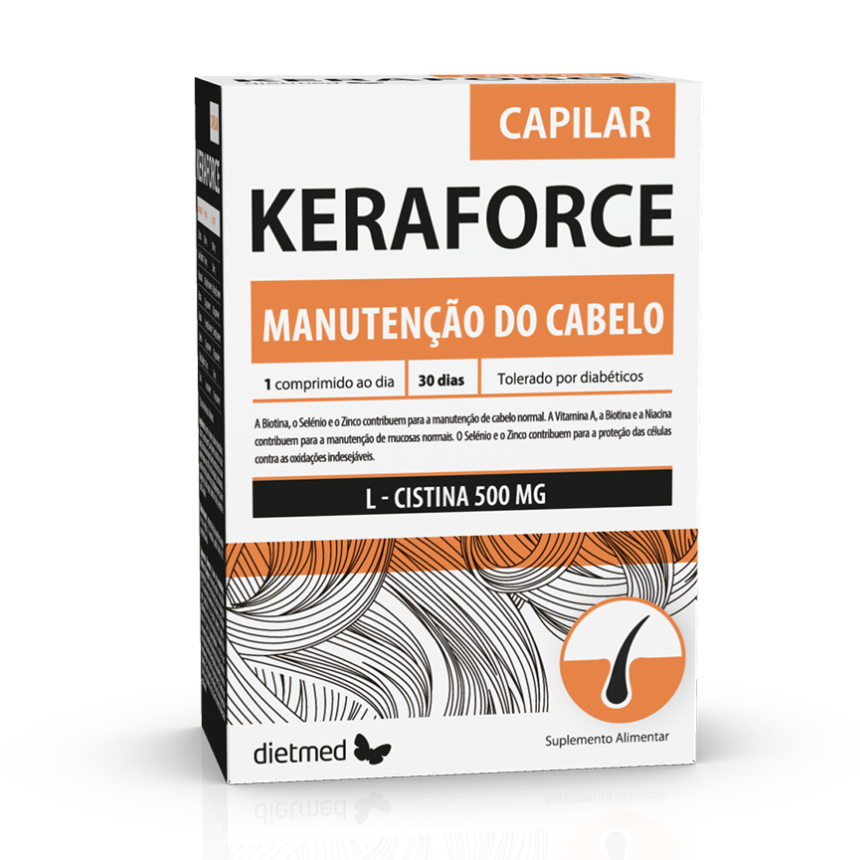 Design sem nome (93) Keraforce Capilar | 30 Comprimidos - Dietmed - Image 1