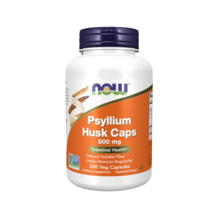 Psyllium Husk 500mg | 200 Cápsulas - Now - Image 1