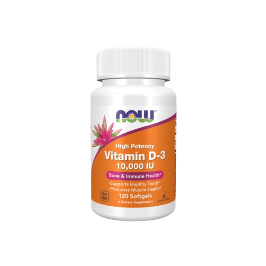 produto (29) Vitamin D-3 10.000ui | 120 Cápsulas - Now - Image 1